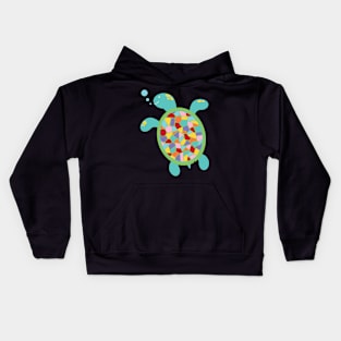 Rainbow turtle Kids Hoodie